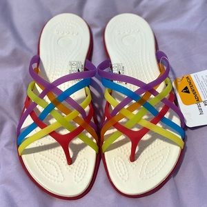 NWT CROCS Huarache Slides! Women size 6!